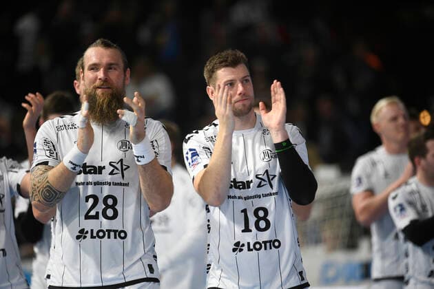 Pavel Horak (THW Kiel) und Niclas Ekberg (THW Kiel), Handball-Bundesliga, Liqui-Moly-HBL, Männer, 11. Spieltag, THW Kiel vs Melsungen, 31.10.19 Kiel Sparkassen Arena Schleswig-Holstein Germany