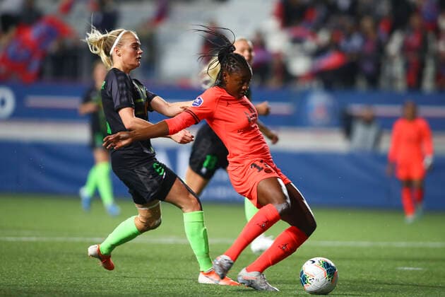 Kadidiatou Diani (PSG) marque FOOTBALL : PSG vs Breidablik - Ligue des Champions Feminine - 31 10 2019 GwendolineLeGoff Panoramic 