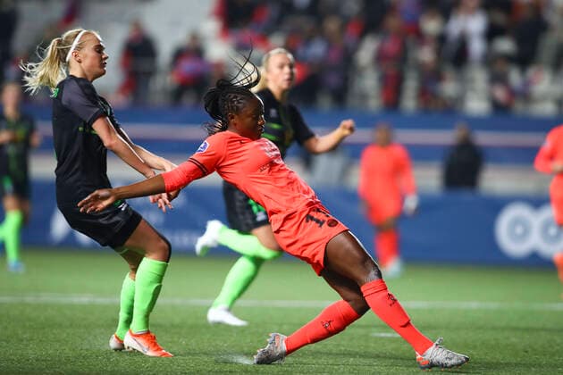 Kadidiatou Diani (PSG) marque FOOTBALL : PSG vs Breidablik - Ligue des Champions Feminine - 31 10 2019 GwendolineLeGoff Panoramic 