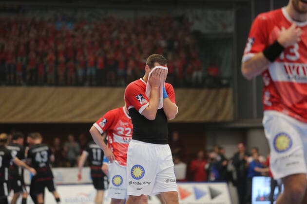 Tomas Babak (Bergischer HC, 19) nach dem Abpfiff beim Spiel TSG Ludwigshafen Friesenheim vs. Bergischer HC in der 1. Handball Bundesliga am 30.10.2019, TSG Ludwigshafen Friesenheim - Bergischer HC, Handball, 1. Bundesliga, 30.10.2019 Ludwigshafen Copyright: xEibner-Pressefotox xMichaelxBermelx