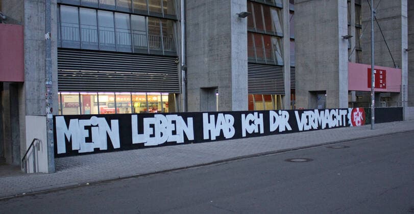 02.11.2019, xklex, Fussball 3.Liga, 1.FC Kaiserslautern - Wuerzburger Kickers emspor, v.l. Fritz-Walter-Stadion Kaiserslautern, Betzenberg, Stadion, Graffiti (DFL DFB REGULATIONS PROHIBIT ANY USE OF PHOTOGRAPHS as IMAGE SEQUENCES and or QUASI-VIDEO) Kaiserslautern