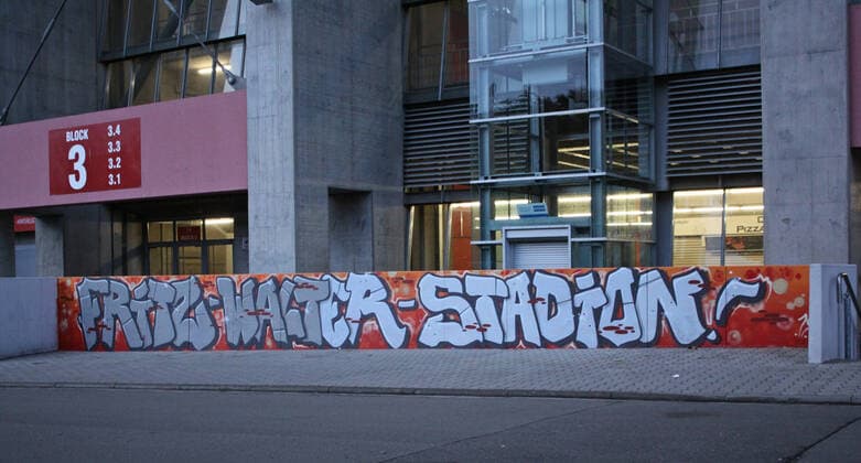 02.11.2019, xklex, Fussball 3.Liga, 1.FC Kaiserslautern - Wuerzburger Kickers emspor, v.l. Fritz-Walter-Stadion Kaiserslautern, Betzenberg, Stadion, Graffiti (DFL DFB REGULATIONS PROHIBIT ANY USE OF PHOTOGRAPHS as IMAGE SEQUENCES and or QUASI-VIDEO) Kaiserslautern