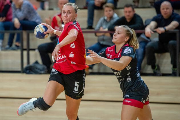 Saskia Lang (SV Union Halle) im DHB-Pokal Achtelfinale SV Union Halle-Neustadt (Wildcats) vs. HSG Bensheim Auerbach Handball DHB Pokal - Saison 2019 2020 Copyright: xVIADATAx xHolgerxJohnx Halle Saale Sachsen-Anhalt Deutschland