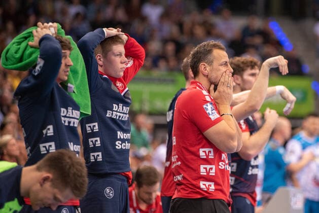 Trainer Maik Machulla (SG Flensburg-Handewitt). Deutschland, Stuttgart, 02.11.2019, HaBa, BuLi: TVB 1898 Stuttgart vs SG Flensburg-Handewitt, Porsche Arena