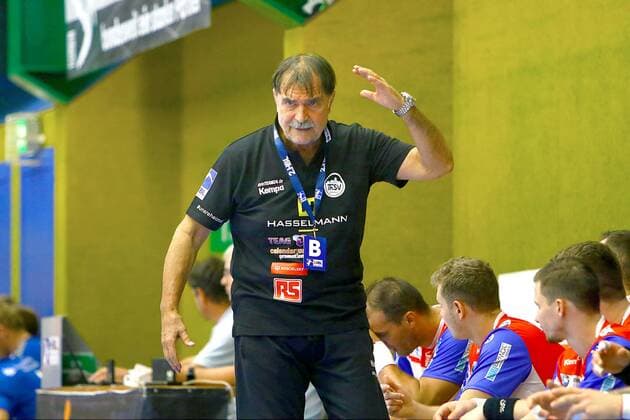 Trainer Sead Hasanefendic (Eisenach) Handball 2.Liga 2019 20 EHV Aue - ThSV Eisenach 28:26 am 2.11.2019 EHV Aue - ThSV Eisenach