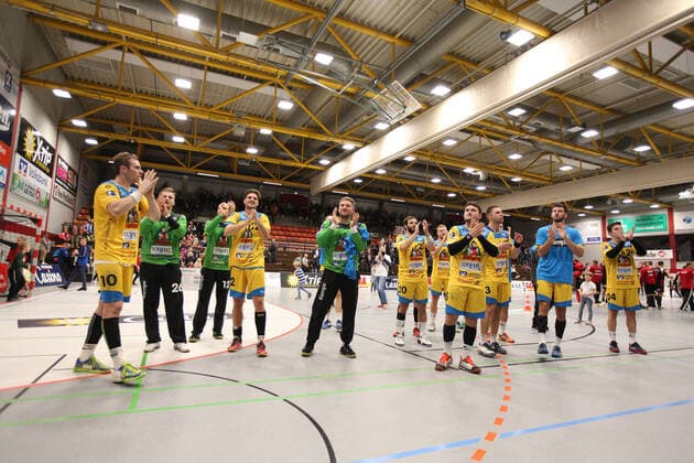 Jubel bei HSG Konstanz GER, Handball, 2. Bundesliga, TuS N-Luebbecke gegen HSG Konstanz, 02.11.2019 Luebbecke Copyright: xStrohdiekx Eibner-Pressefotox EP_jsk