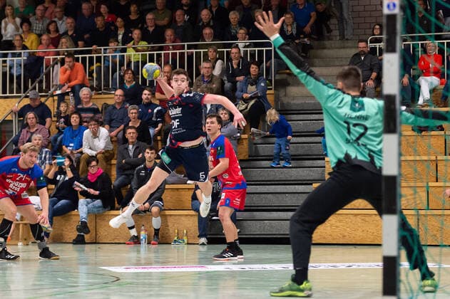 Janne Boehm (SG H2Ku Herrenberg 05), SG H2Ku Herrenberg vs. TSG Soeflingen, Handball, BWOL, Maenner, GER, 02.11.2019, SG H2Ku Herrenberg vs. TSG Soeflingen, Handball, BWOL, Maenner, GER, 02.11.2019 Herrenberg