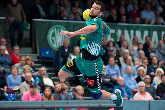 Minden, Deutschland 03.11.2019: 1. Handball-Bundesliga - 2019 2020 - GWD Minden vs. HBW Balingen-Weilstetten Lucas Meister (Minden) Minden Nordrhein-Westfalen Deutschland Kampa Halle