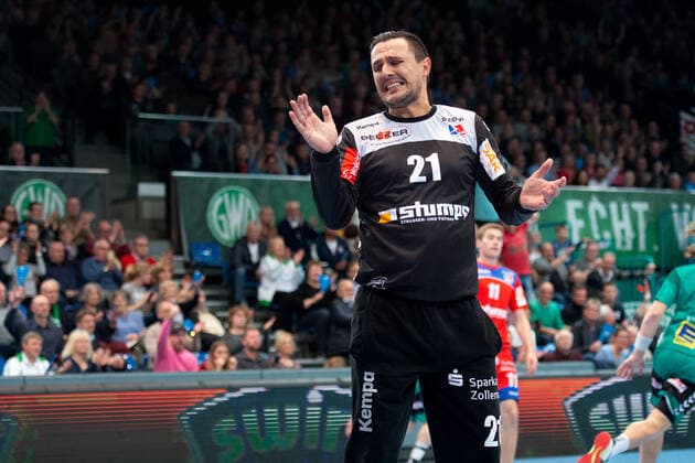 Minden, Deutschland 03.11.2019: 1. Handball-Bundesliga - 2019 2020 - GWD Minden vs. HBW Balingen-Weilstetten Vladimir Bozic (Balingen) Minden Nordrhein-Westfalen Deutschland Kampa Halle