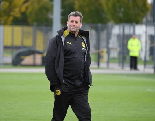 05.11.2019, Fussball, UEFA Youth League 2019 20, Vorrunde, 4. Spieltag, Borussia Dortmund - Inter Mailand 2:1, Trainer Michael Skibbe (Borussia Dortmund)