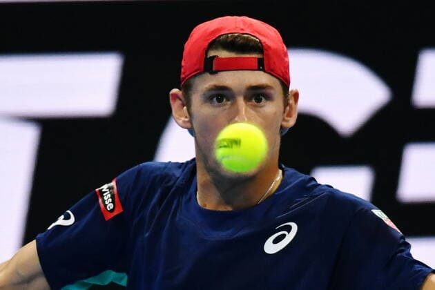 November 5, 2019, Milano, Italy: alex de minaurduring Next Gen ATP, Tennis Herren Finals - Tournament Round - Alex De Minaur vs A. Davidovich Fokina, Tennis Internationals in Milano, Italy, November 05 2019 - LPS Tennis Internationals Next Gen ATP Finals - Tournament Round - Alex De Minaur vs A. Davidovich Fokina  - ZUMAl164 20191105_zsa_l164_005 Copyright: xAlessioxTarpinix