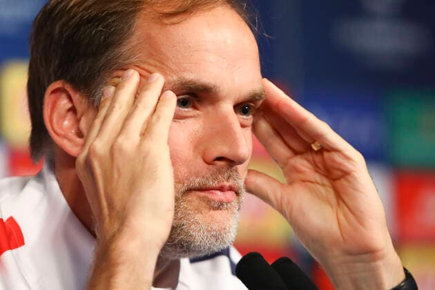 Sport Bilder des Tages Thomas Tuchel - Entraineur coach PSG FOOTBALL : Conference de Presse du PSG avant match contre Brugges - Ligue des Champions - 05 11 2019 GwendolineLeGoff Panoramic 
