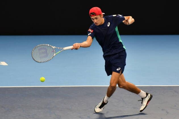 November 5, 2019, Milano, Italy: alex de minaurduring Next Gen ATP, Tennis Herren Finals - Tournament Round - Alex De Minaur vs A. Davidovich Fokina, Tennis Internationals in Milano, Italy, November 05 2019 - LPS Tennis Internationals Next Gen ATP Finals - Tournament Round - Alex De Minaur vs A. Davidovich Fokina  - ZUMAl164 20191105_zsa_l164_016 Copyright: xAlessioxTarpinix