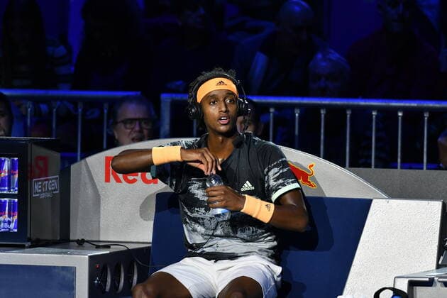 November 5, 2019, Milano, Italy: mikael ymerduring Next Gen ATP, Tennis Herren Finals - Tournament round - Ugo Humbert vs Mikael Ymer, Tennis Internationals in Milano, Italy, November 05 2019 - LPS Tennis Internationals Next Gen ATP Finals - Tournament round - Ugo Humbert vs Mikael Ymer  - ZUMAl164 20191105_zsa_l164_039 Copyright: xAlessioxTarpinix