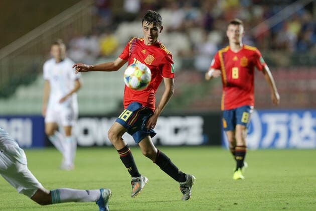 Spain s Pedri Gonzalez during the FIFA U-17 World Cup Brazil 2019 Group E match between Spain 0-0 Argentina at Estadio Kleber Andrade in Cariacica, Brazil, October 28, 2019. Noxthirdxpartyxsales  (115925210)