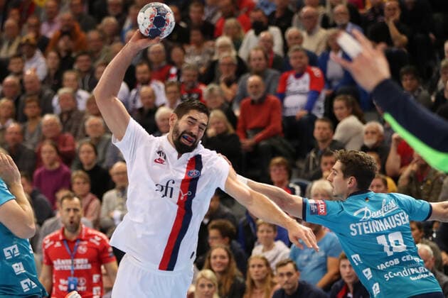 SG Flensburg-Handewitt vs Paris Saint-German HB, Handball, EHF Champions League Gruppenphase, 06.11.19; Flensburg Nikola Karabatic (Paris Saint Germain HB, 44) Copyright: xBEAUTIFULxSPORTS MarioxM.xKobergx