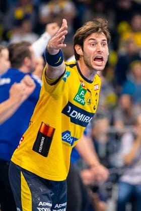 Sport Bilder des Tages Mannheim, Deutschland 07. November 2019: HBL- 19 20 - Rhein Neckar Löwen vs. THW Kiel Uwe Gensheimer (Loewen) Mannheim SAP Arena Baden-Württemberg Deutschland