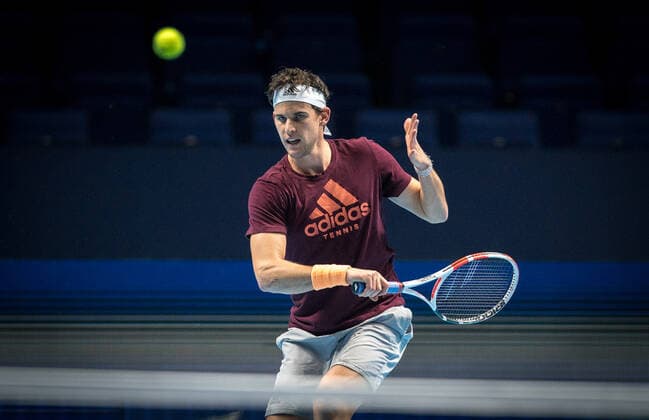 Dominic Thiem of Austria during practice at the Nitto ATP, Tennis Herren Finals Tennis London MEDIA DAY at the O2, London, England on 8 November 2019. Copyright: xAndyxRowlandx PMI-3189-0016