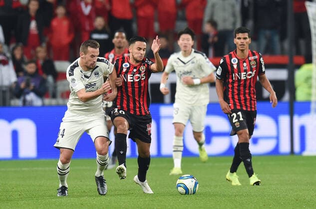 14 VUKASIN JOVANOVIC (BOR) - 10 ADAM OUNAS (NICE) FOOTBALL : Nice vs Bordeaux - Ligue 1 Conforama - 08 11 2019 FEP Panoramic 