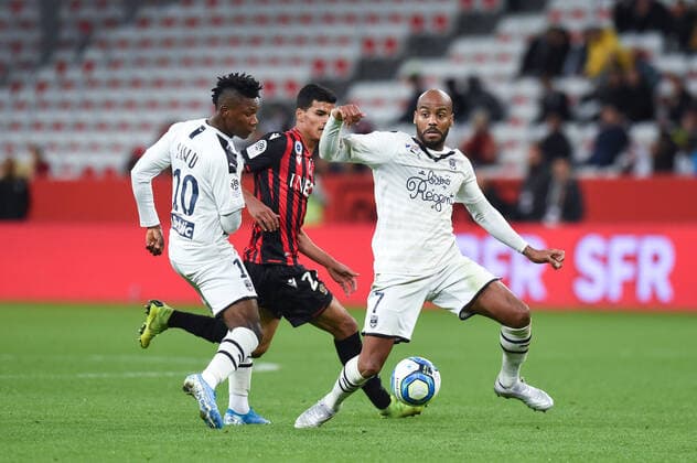 10 SAMUEL KALU (BOR) - 07 JIMMY BRIAND (BOR) FOOTBALL : Nice vs Bordeaux - Ligue 1 Conforama - 08 11 2019 FEP Panoramic 