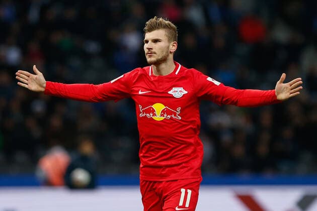 Bilder des Jahres 2019, Sport 11 November Sport Themen der Woche KW45 09.11.2019, xtgx, Fussball 1.Bundesliga, Hertha BSC Berlin - RB Leipzig emspor, v.l. Timo Werner (Leipzig, 11) Jubel, Torjubel, jubelt über das Tor, celebrate the goal, celebration (DFL DFB REGULATIONS PROHIBIT ANY USE OF PHOTOGRAPHS as IMAGE SEQUENCES and or QUASI-VIDEO) Berlin *** 09 11 2019, xtgx, Football 1 Bundesliga, Hertha BSC Berlin RB Leipzig emspor, v l Timo Werner Leipzig, 11 Jubel, Torjubel, jubilelt über das Tor, celebrate the goal, celebration DFL DFB REGULATIONS PROHIBIT ANY USE OF PHOTOGRAPHS as IMAGE SEQUENCES and or QUASI VIDEO Berlin