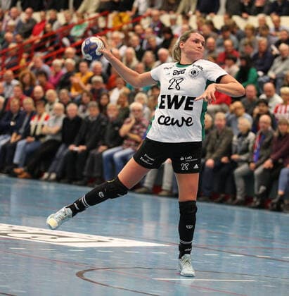 Myrthe Schoenaker (VfL Oldenburg 28) GER, Handball, 1. Bundesliga Frauen, HSG Blomberg-Lippe gegen VfL Oldenburg, 09.11.2019 Blomberg Copyright: xStrohdiekx Eibner-Pressefotox EP_jsk