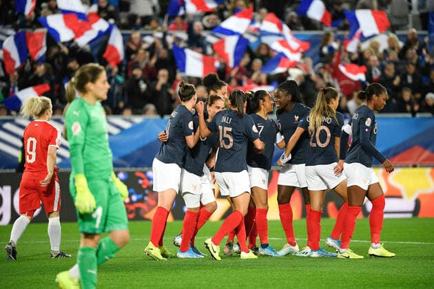 Fußball, Damen, EM-Quali, Frankreich - Serbien EQUIPE DE FRANCE DE FOOTBALL FEMININ - JOIE FOOTBALL FEMININ : France vs Serbie - Qualifications EURO 2021 - 09 11 2019 FEP Panoramic 