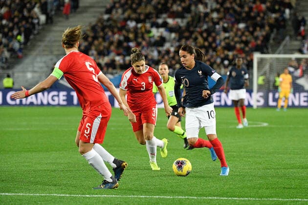 Fußball, Damen, EM-Quali, Frankreich - Serbien 10 AMEL MAJRI (FRA) FOOTBALL FEMININ : France vs Serbie - Qualifications EURO 2021 - 09 11 2019 FEP Panoramic 