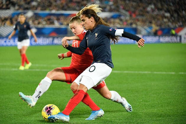 Fußball, Damen, EM-Quali, Frankreich - Serbien 10 AMEL MAJRI (FRA) FOOTBALL FEMININ : France vs Serbie - Qualifications EURO 2021 - 09 11 2019 FEP Panoramic 