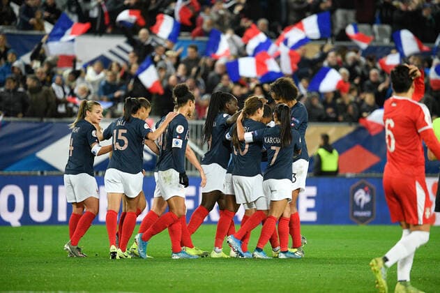 Fußball, Damen, EM-Quali, Frankreich - Serbien EQUIPE DE FRANCE DE FOOTBALL FEMININ - JOIE FOOTBALL FEMININ : France vs Serbie - Qualifications EURO 2021 - 09 11 2019 FEP Panoramic 