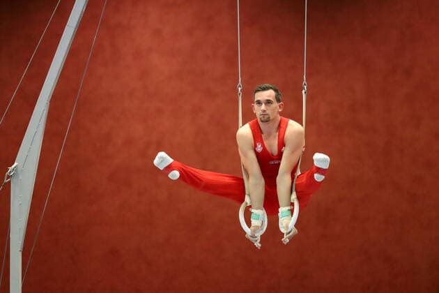 Christopher Jursch (SC Cottbus) an den Ringen 6. Wettkampftag der DTL 1. Bundesliga SC Cottbus - KTV Straubenhardt 35-23 in Forst Lausitz *** Christopher Jursch SC Cottbus at the rings 6 day of competition of the DTL 1 Bundesliga SC Cottbus KTV Straubenhardt 35 23 in Forst Lausitz