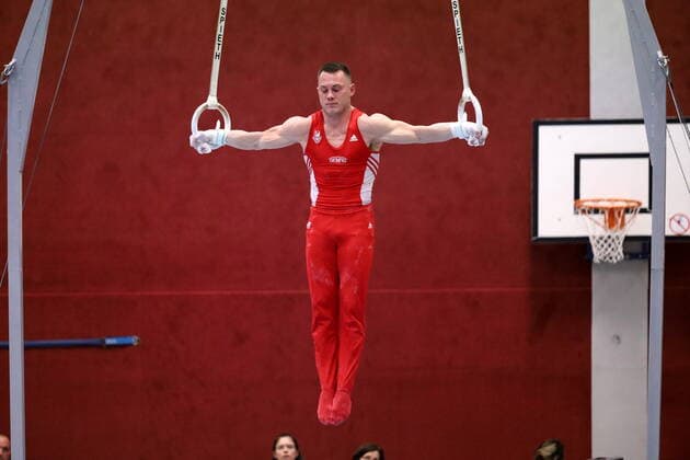Igor Radivilov (UKR, SC Cottbus) an den Ringen 6. Wettkampftag der DTL 1. Bundesliga SC Cottbus - KTV Straubenhardt 35-23 in Forst Lausitz *** Igor Radivilov UKR, SC Cottbus at the rings 6 day of competition of the DTL 1 Bundesliga SC Cottbus KTV Straubenhardt 35 23 in Forst Lausitz