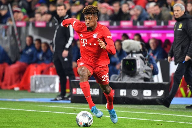 Kingsley COMAN (Bayern Muenchen), Aktion,Einzelaktion,Einzelbild, Freisteller,Ganzkoerperaufnahme,ganze Figur. Fussball 1. Bundesliga,11.Spieltag,Spieltag11, FC Bayern Muenchen( M) - Borussia Dortmund (DO) 4-0, am 09.11.2019 in Muenchen A L L I A N Z A R E N A, DFL REGULATIONS PROHIBIT ANY USE OF PHOTOGRAPHS AS IMAGE SEQUENCES AND OR QUASI-VIDEO.