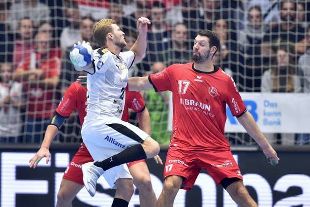 Philipp Weber (SC DHfK Leipzig) (am Ball) und Felix Danner (MT Melsungen) , GER, MT Melsungen - SC DHfK Leipzig, Handball, 1. Bundesliga Maenner, 09.11.2019, GER, MT Melsungen - SC DHfK Leipzig, Handball, 1. Liga Maenner, 09.11.2019 Kassel Copyright: xSippel xEibner-Pressefotox EP_rsl