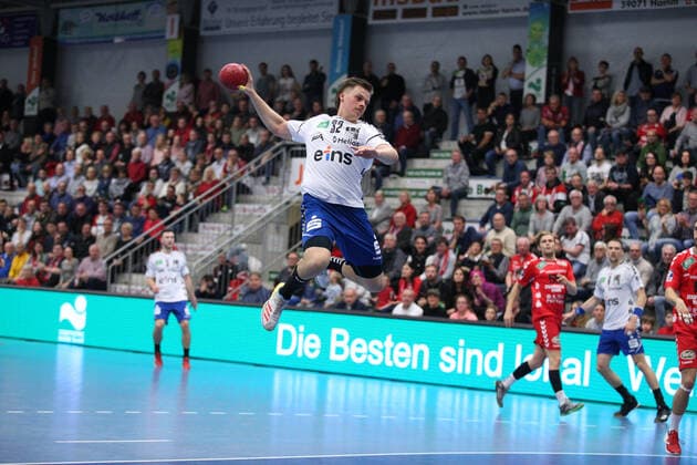 Kevin Lux (EHV Aue 32) GER, Handball, 2. Bundesliga, ASV Hamm-Westfalen gegen EHV Aue, 09.11.2019 Hamm Copyright: xStrohdiekx Eibner-Pressefotox EP_jsk