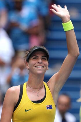 TENNIS FED CUP FINAL, Ajla Tomljanovic of Australia acknowledges the crowd after winning her match against Pauline Parmentier of France on day 2 of the Fed Cup Final tennis competition between Australia and France at RAC Arena in Perth, Sunday, November 10, 2019. ( NO ARCHIVING, EDITORIAL USE ONLY, NO USE IN BOOKS WITHOUT CONSENT PERTH WA AUSTRALIA  Copyright: xRICHARDxWAINWRIGHTx 20191110001431866722
