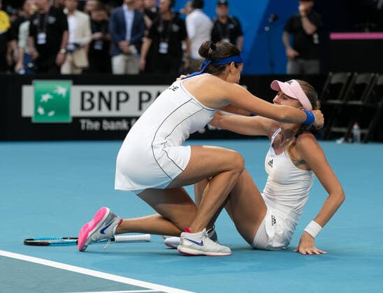 TENNIS FED CUP FINAL, Team France wins the Fed Cup Final tennis competition at RAC Arena in Perth, Sunday, November 10, 2019. ( NO ARCHIVING, EDITORIAL USE ONLY, NO USE IN BOOKS WITHOUT CONSENT PERTH WA AUSTRALIA  Copyright: xFIONAxHAMILTONx 20191110001431877825