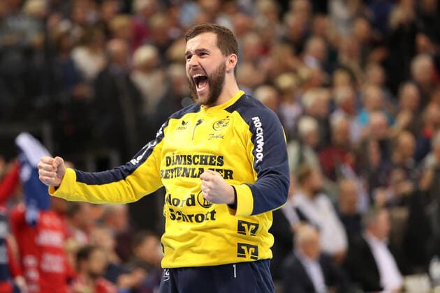 SG Flensburg-Handewitt vs Frisch auf Goeppingen, LIQUI-MOLY Handball Bundesliga, 10.11.19; Flensburg Benjamin Buric (SG Flensburg-Handewitt, 01) Copyright: xBEAUTIFULxSPORTS MarioxM.xKobergx