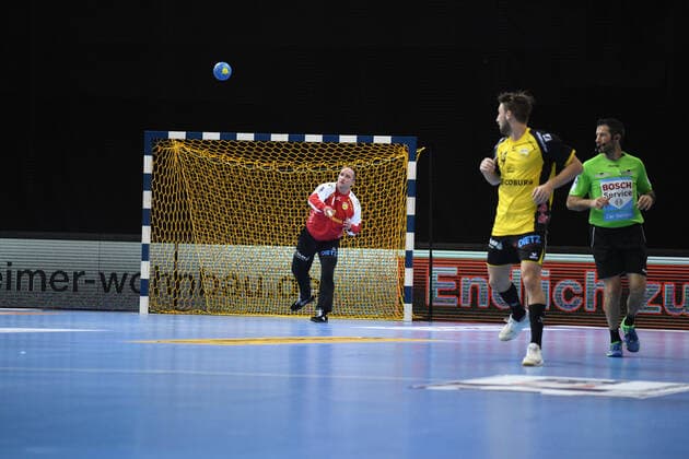 Jan Kulhanek (HSC 2000 Coburg) wirft ab, SG BBM Bietigheim vs. HSC 2000 Coburg, 2. Handball Bundesliga, 11. Spieltag, 10.11.2019, Eibner Memmler SG BBM Bietigheim vs. HSC 2000 Coburg, 2. Handball Bundesliga, 11. Spieltag, 10.11.2019 Ludwigsburg Copyright: xMemmlerx Eibner-Pressefotox EP_mmr