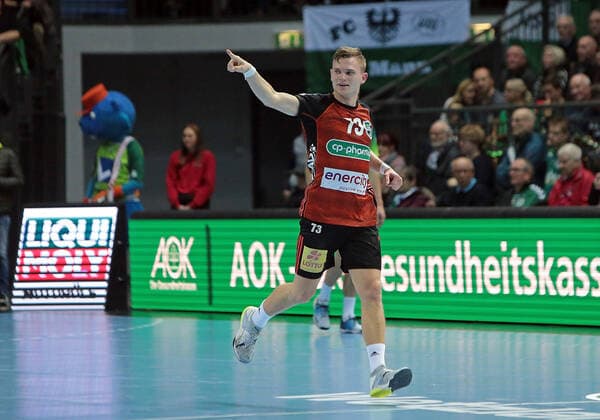 10.11.2019, xovx, Handball HBL, HSG Wetzlar - TSV Hannover Burgdorf emspor, Jubel bei Timo Kastening (TSV Hannover-Burgdorf), Freisteller. (DFL DFB REGULATIONS PROHIBIT ANY USE OF PHOTOGRAPHS as IMAGE SEQUENCES and or QUASI-VIDEO) Wetzlar