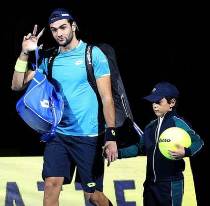 Great Britain, London, O2 Arena - Nitto ATP, Tennis Herren Finals 2019 - DAY 1 - 10 11 2019 Italian player Matteo Berrettini (ITA) pictured during his first round robin match against Novak Djokovic (SRB) in London, O2 Arena at Nitto ATP Finals 2019 TENNIS : ATP Finals - Londres - 10 11 2019 PhotoNews Panoramic 