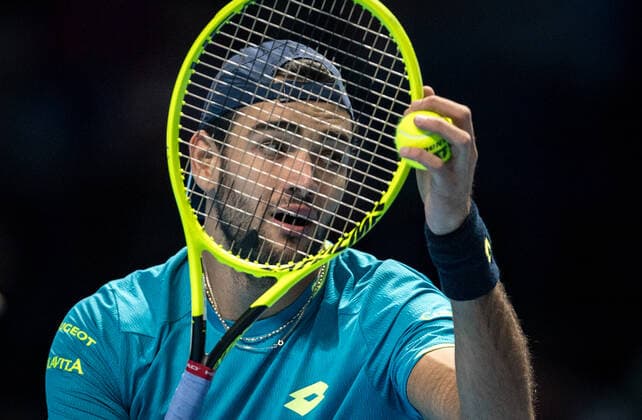 Matteo BERRETTINI (Italy) during the Nitto ATP, Tennis Herren Tennis Finals London at The O2, London, England on 10 November 2019. Copyright: xAndyxRowlandx PMI-3191-0014