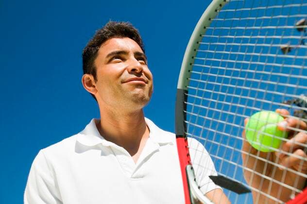 Tennis Player About to Serve 03B79622