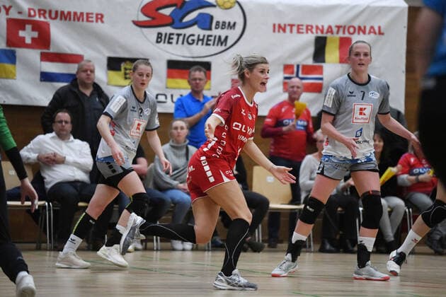 Angela Malestein (SG BBM Bietigheim) jubelt über ein Tor, SG BBM Bietigheim vs. Neckarsulmer Union, 1. Bundesliga Frauen, 7. Spieltag, 13.11.2019, Eibner Memmler SG BBM Bietigheim vs. Neckarsulmer Sport Union, 1. Bundesliga Frauen, 7. Spieltag, 13.11.2019 Bietigheim-Bissingen Copyright: xMemmlerx Eibner-Pressefotox EP_mmr