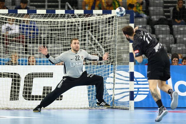 Zagreb, 14.11.2019. - Arena Zagreb hall, 2019 20 EHF Men s Champions League Group Phase. HC PPD Zagreb (black) - RK Celje Pivovarna Lasko (yellow) 27:31 BICANIC Damir (77) vs FERLIN Klemen (22) 
