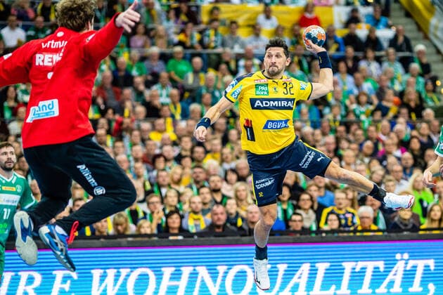 waehrend der Saison 2019-2020 in der 1. Handball Bundesliga (Herren) zwischen SC DHfK Leipzig und Rhein Neckar Löwen in der Arena Leipzig am 14. November 2019 in Leipzig, Sachsen, Deutschland