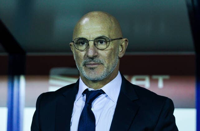November 14, 2019, Alcorcon, MADRID, SPAIN: ALCORCON, SPAIN - NOVEMBER 14: Luis de la Fuente, head coach of Spain Under-21, from Spain, during the Eurocup Qualifiers Under-21 Group F football match played between Spain Under-21 and Macedonia Under-21 at Santo Domingo Stadium on November 14, 2019, in Alcorcon, Madrid, Spain Soccer: Eurocup Qualifiers Under-21: Spain Under-21 v Macedonia Under-21 - ZUMAa181 20191114_zaa_a181_002 Copyright: xAFP7x