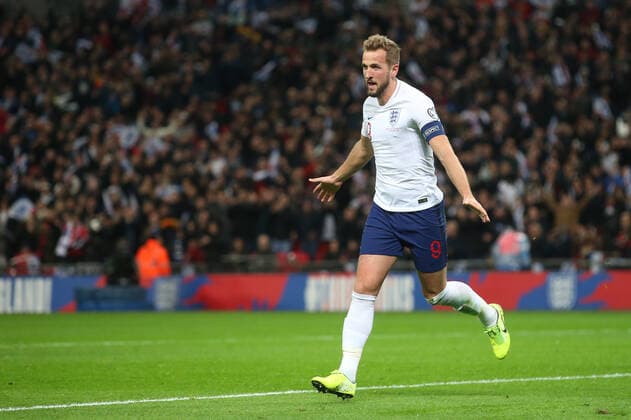 England v Montenegro UEFA EURO, EM, Europameisterschaft,Fussball 2020 Qualifiers Harry Kane of England celebrates scoring their second goal during the UEFA Euro 2020 Qualifiers match at Wembley Stadium, London Content Not Available For UK Newspapers Copyright: xPaulxChestertonx FIL-13867-0017