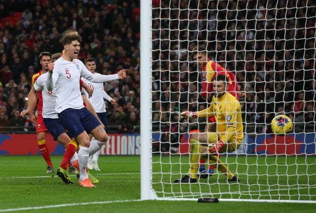 England v Montenegro UEFA EURO, EM, Europameisterschaft,Fussball 2020 Qualifiers Harry Kane of England scores their second goal during the UEFA Euro 2020 Qualifiers match at Wembley Stadium, London Content Not Available For UK Newspapers Copyright: xPaulxChestertonx FIL-13867-0020