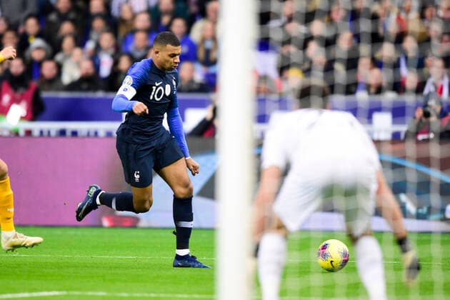 Kylian MBappe (Fra) FOOTBALL : France vs Moldavie - Qualifications Euro 2020 - Paris - 14 11 2019 JBAutissier Panoramic 